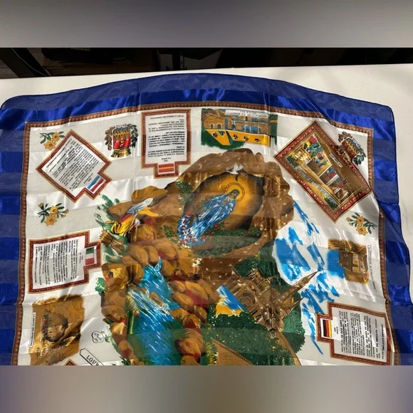 Lourdes Et La Grotte Scarf J. Mico Sancho multicolored - Picture 2 of 10